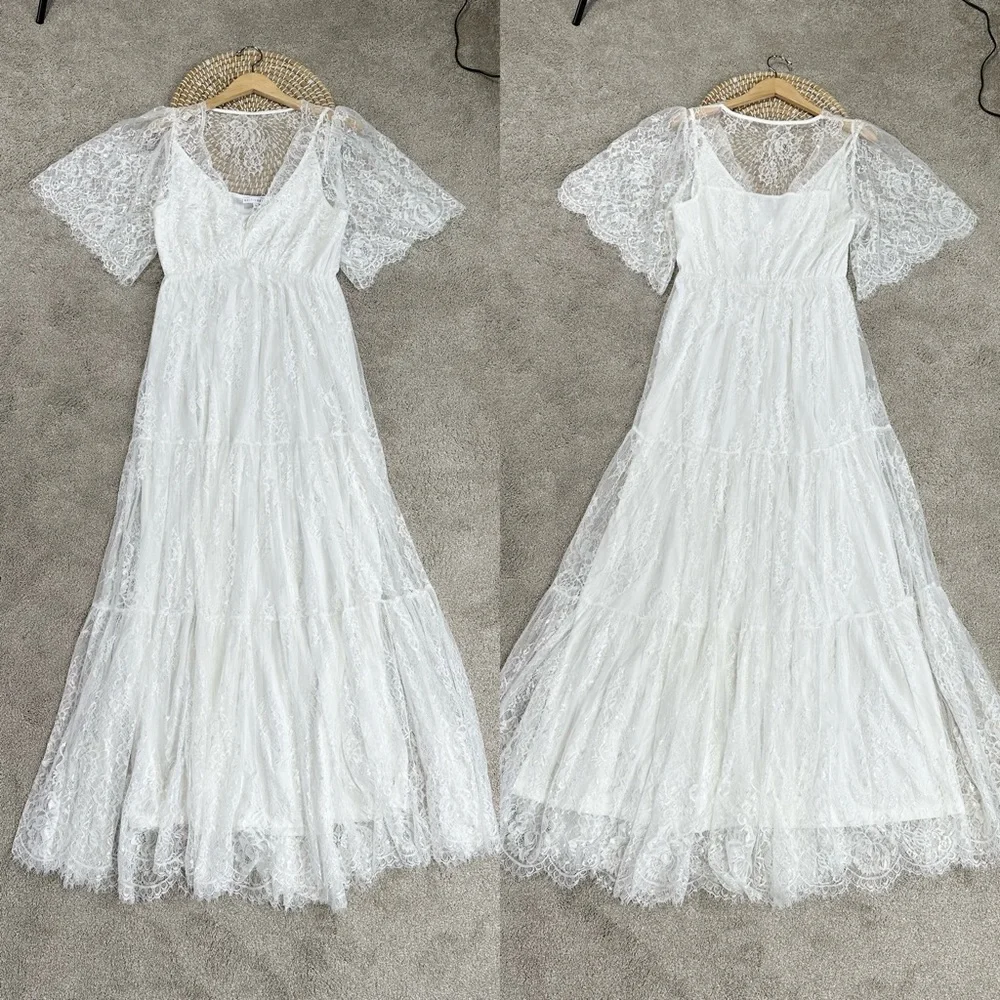 Baltic Born White Lace Maxi Dress - Picture 3 of 15